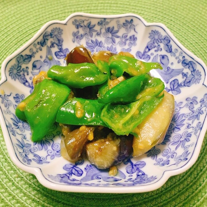 ご飯にぴったり♪なすとピーマン味噌炒め煮✧˖°